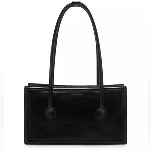 Marge Sherwood crinkled leather boston bag